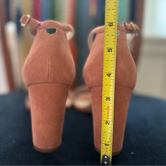 Stuart Weitzman rose pink suede strappy high heels size 9 US - Picture 5 of 6